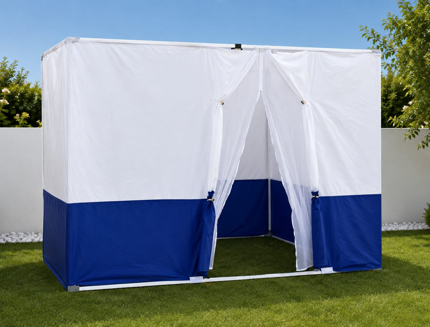 Sukkah Kit Blue & White 4x6